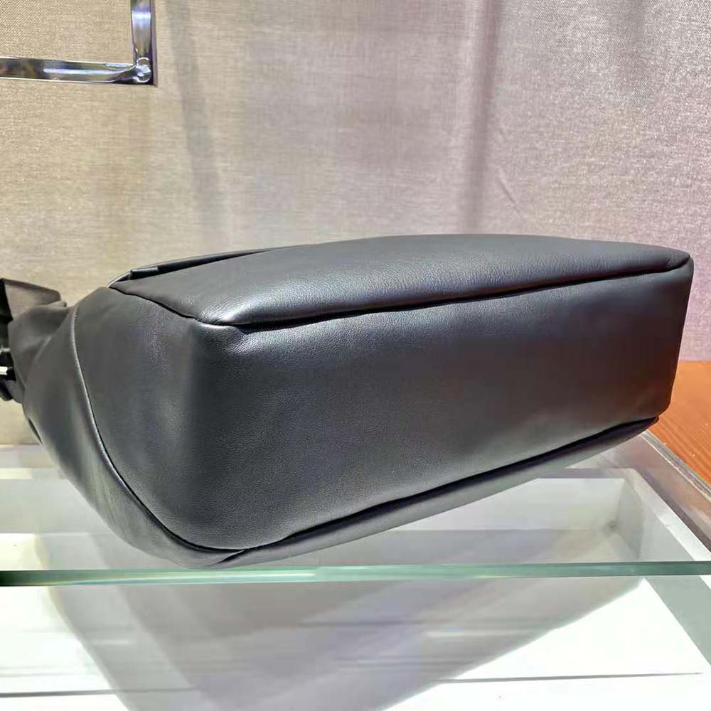 Prada Men Soft Leather Shoulder Bag-Black - image 6