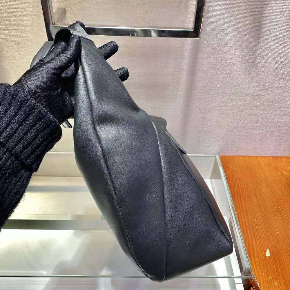 Prada Men Soft Leather Shoulder Bag-Black - image 7