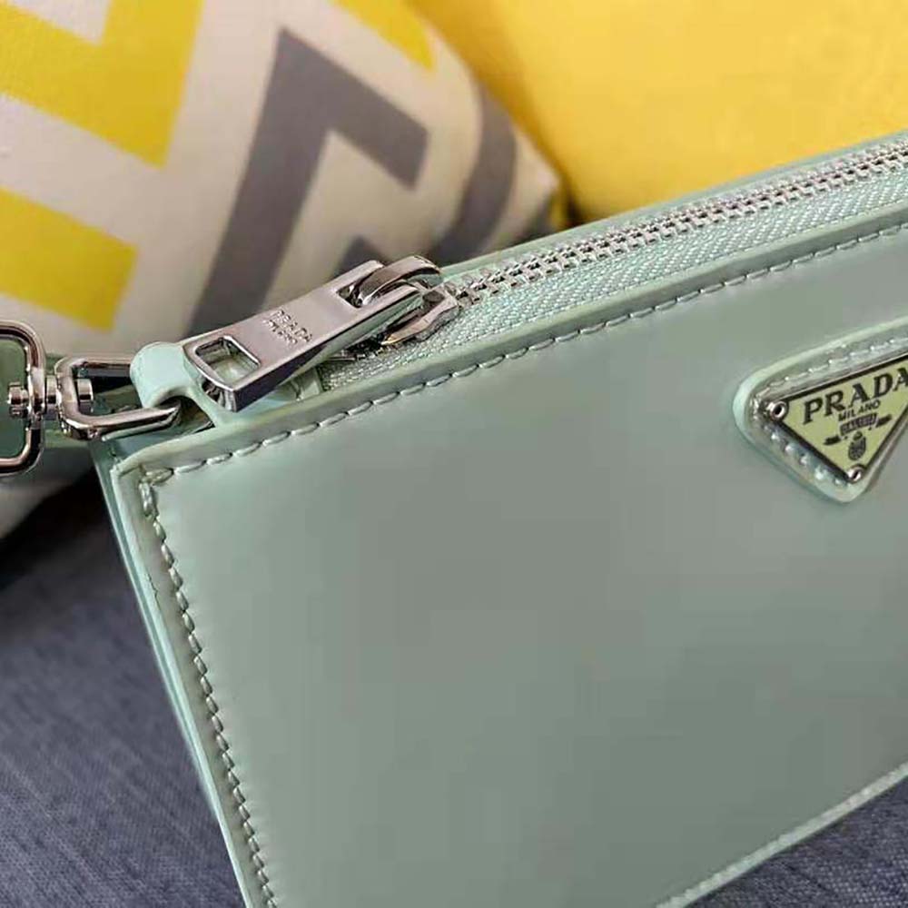 Prada Women Brushed Leather Mini-Bag-Aqua - image 8