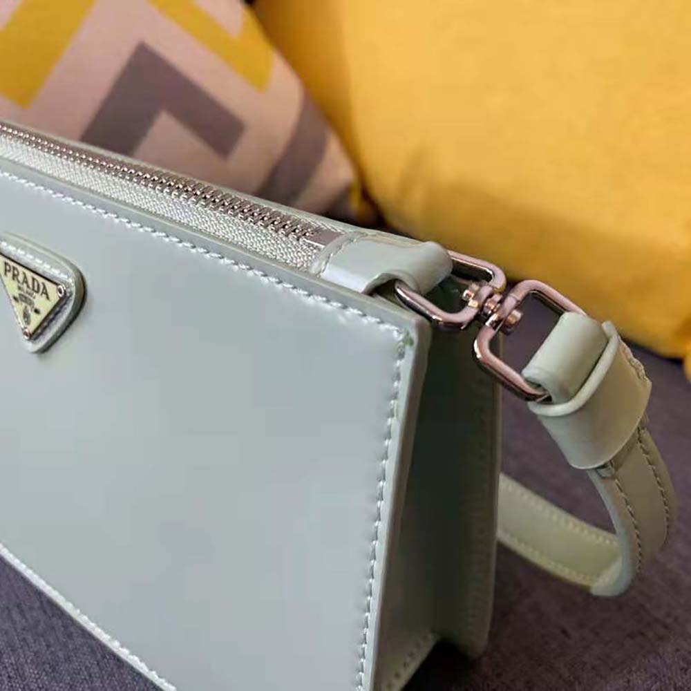 Prada Women Brushed Leather Mini-Bag-Aqua - image 7