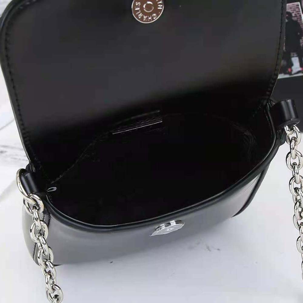 Prada Women Brushed Leather Mini-bag-Black - image 7