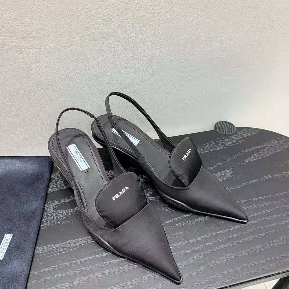 Top view showing sleek nylon and adjustable slingback design