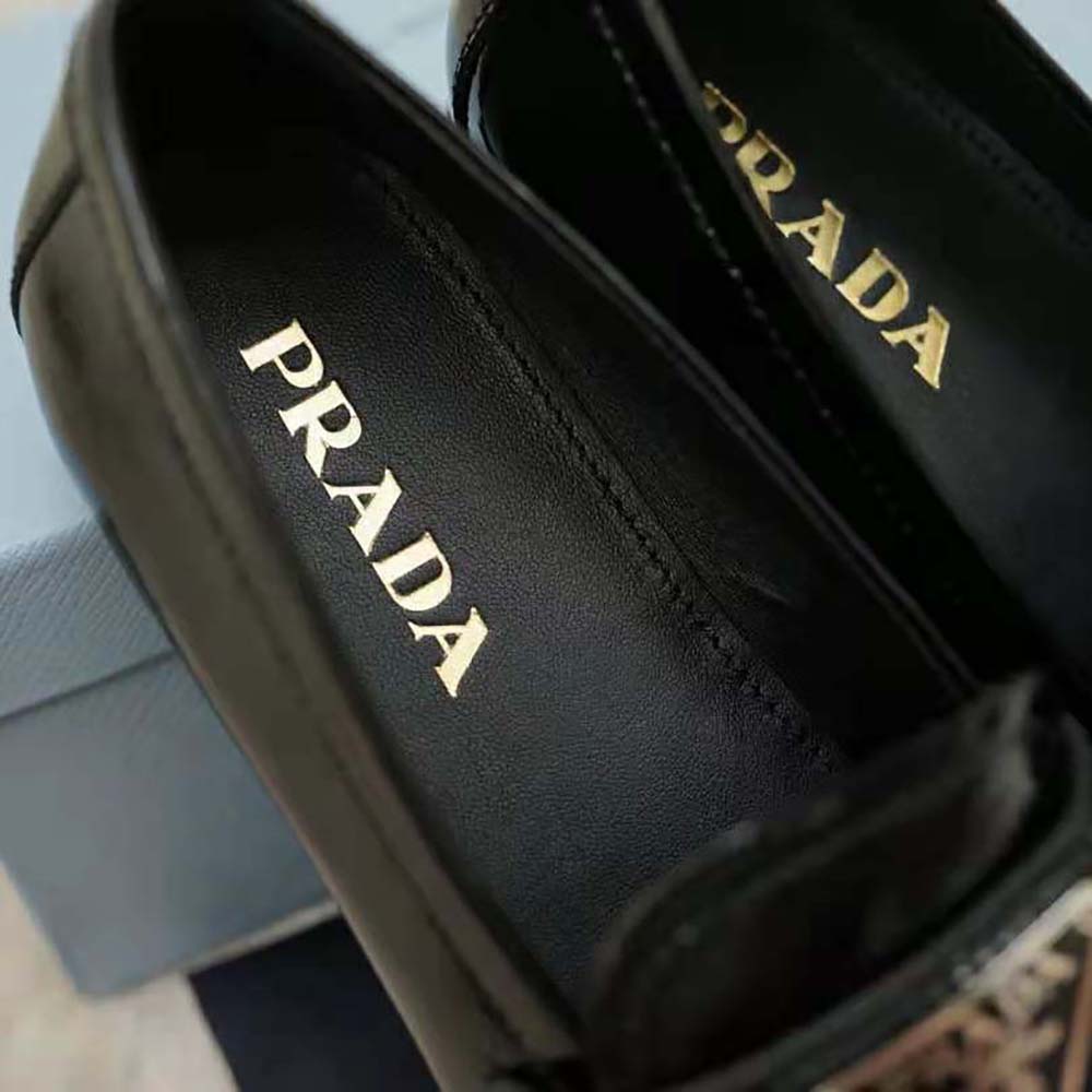 Prada Women Patent Leather Loafers in 5mm Heel-Black - image 10