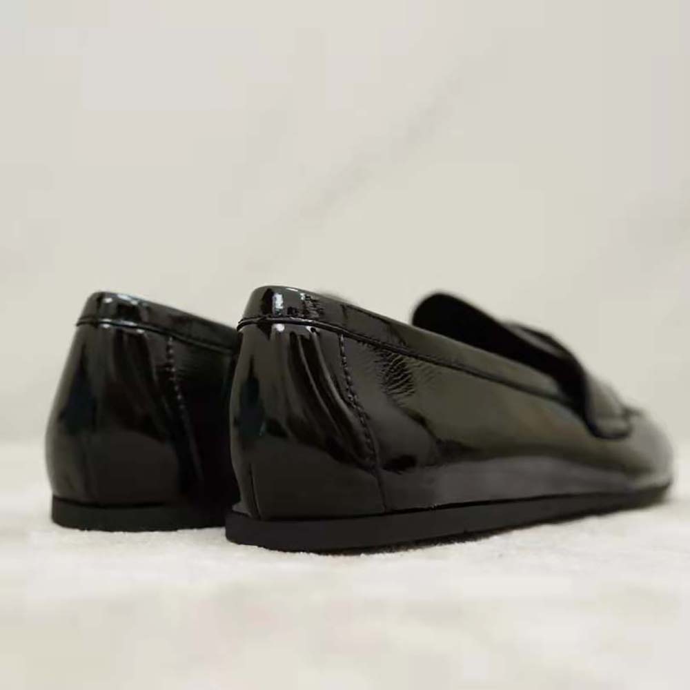 Prada Women Patent Leather Loafers in 5mm Heel-Black - image 7