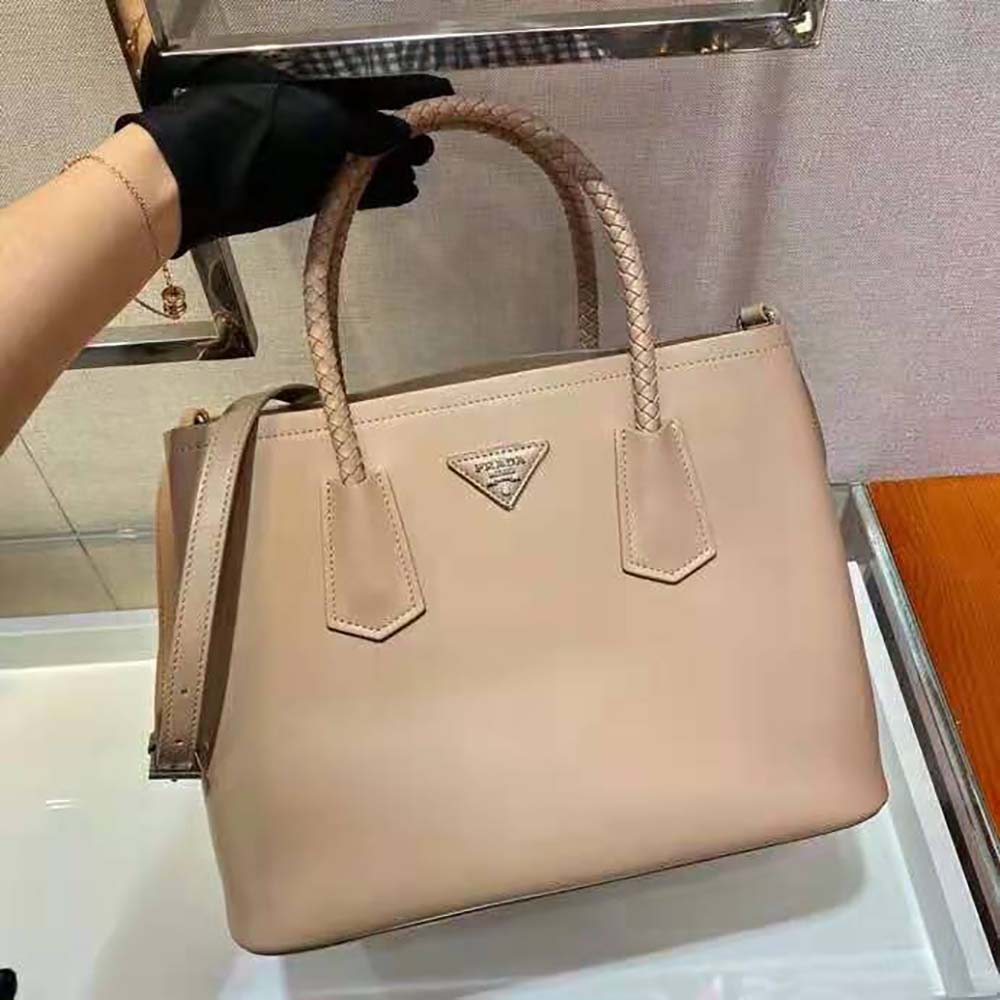 Prada Women Prada Double Medium Leather Handbag-Sandy - image 5
