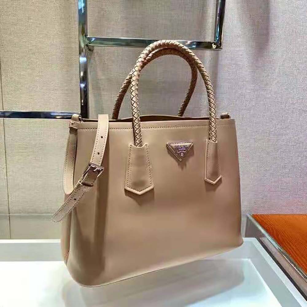 Prada Women Prada Double Medium Leather Handbag-Sandy - image 4