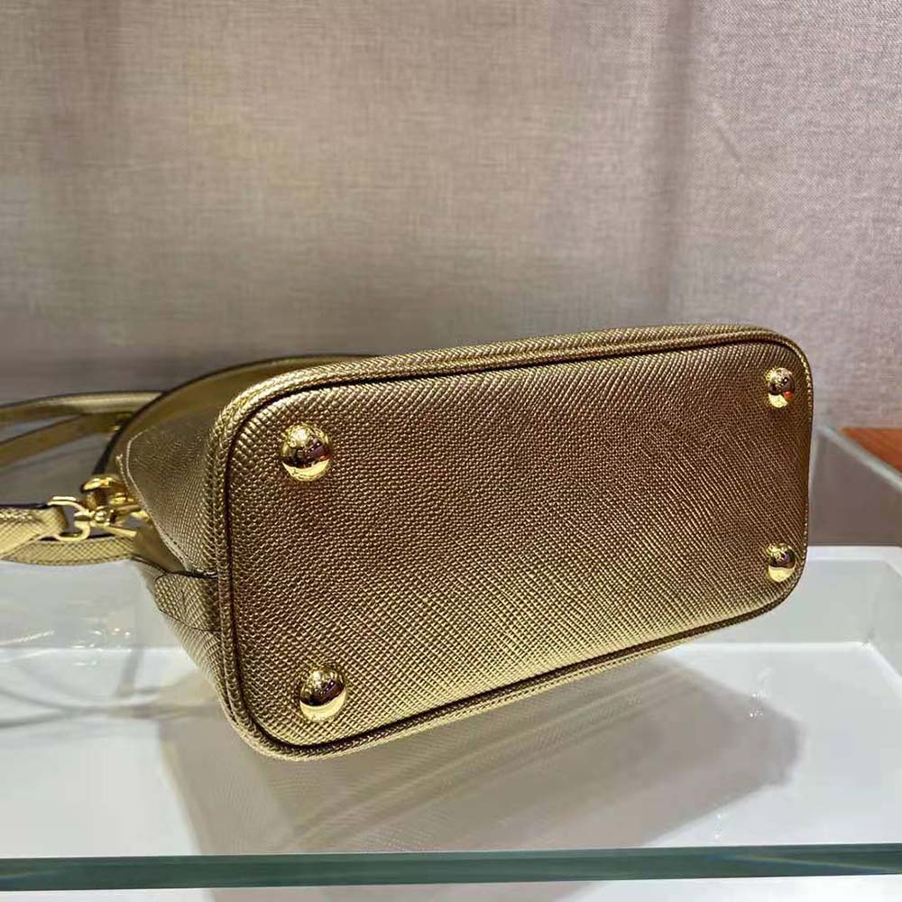 Prada Women Prada Matinee Micro Saffiano Leather Bag-Gold - image 7