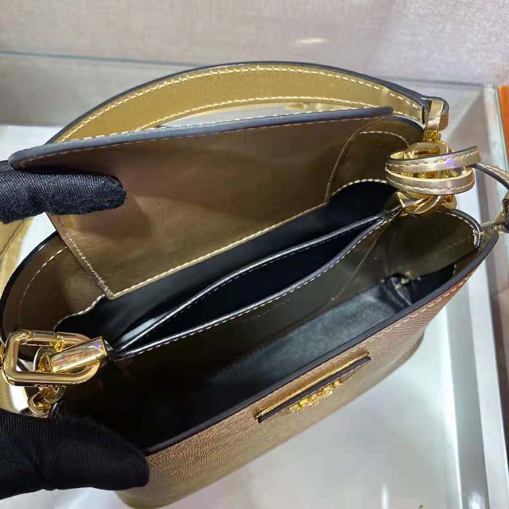 Prada Women Prada Matinee Micro Saffiano Leather Bag-Gold - image 9