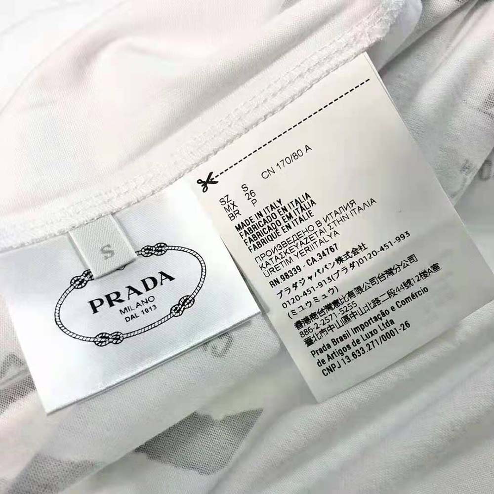 Prada Women Printed Jersey T-shirt-White - image 10