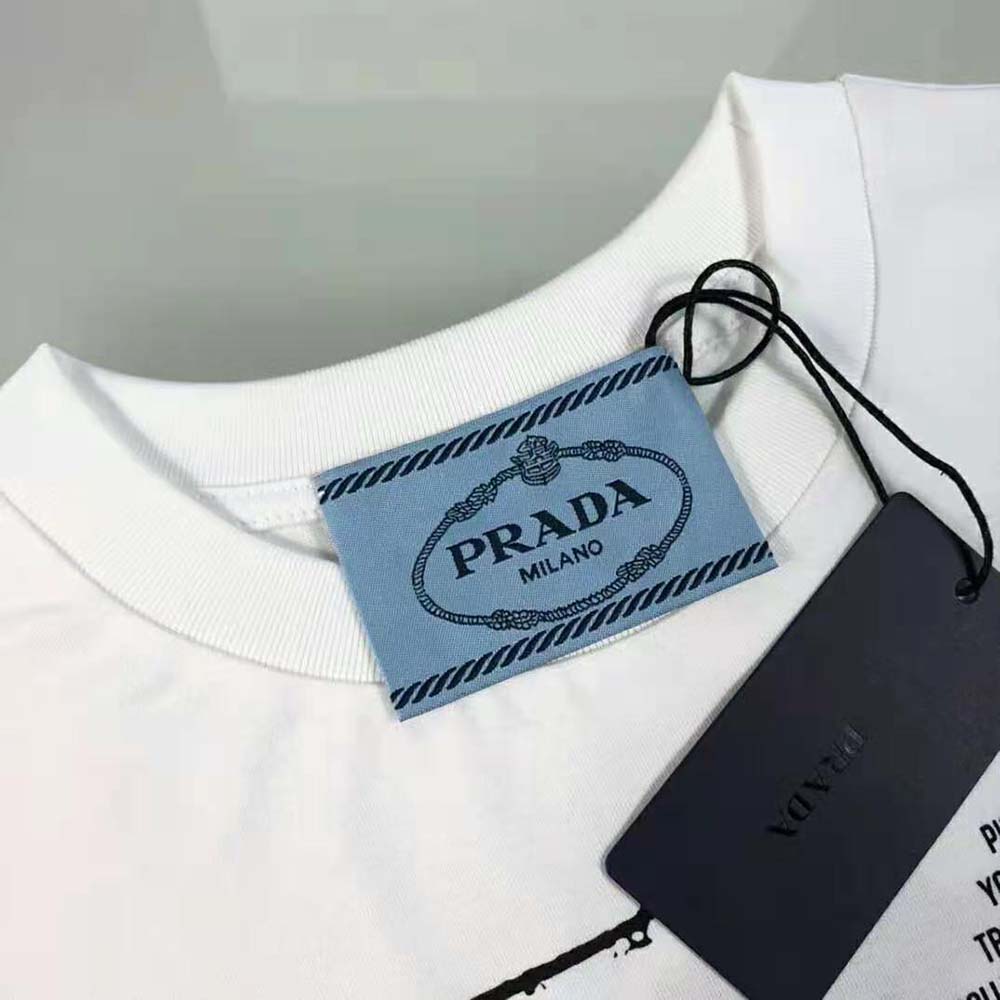 Prada Women Printed Jersey T-shirt-White - image 9