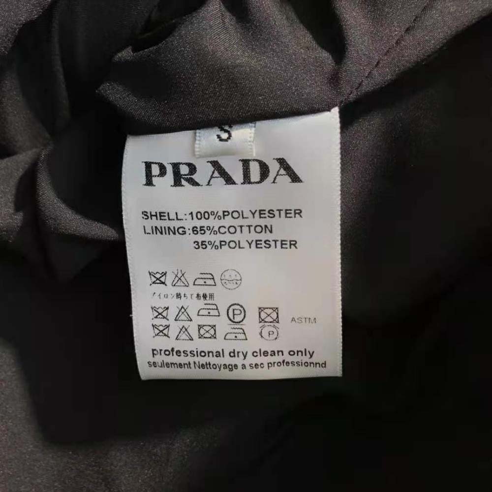 Prada Women Re-Nylon Gabardine Hooded Blouson Jacket-Black - image 10