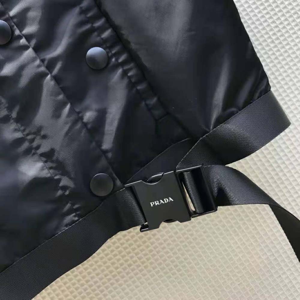 Prada Women Re-Nylon Gabardine Oversized Vest-Black - image 8