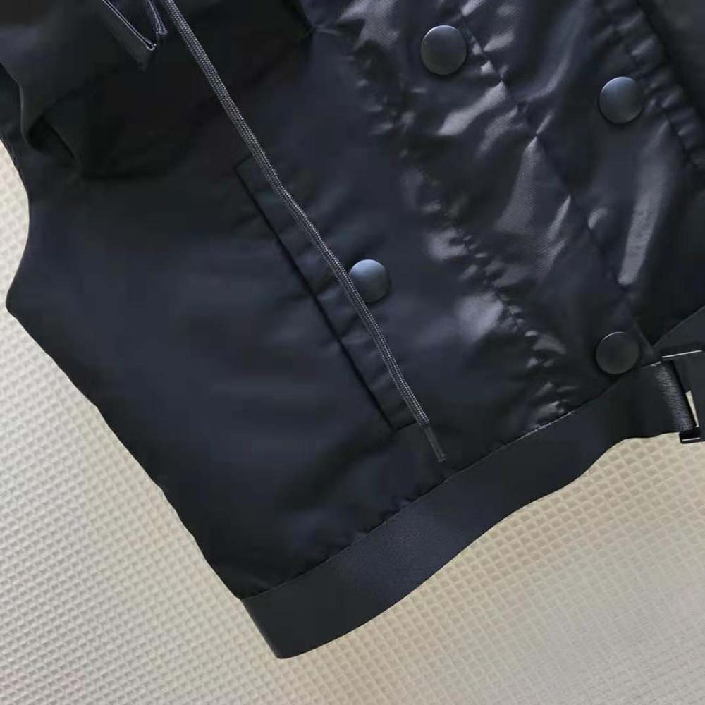 Prada Women Re-Nylon Gabardine Oversized Vest-Black - image 7