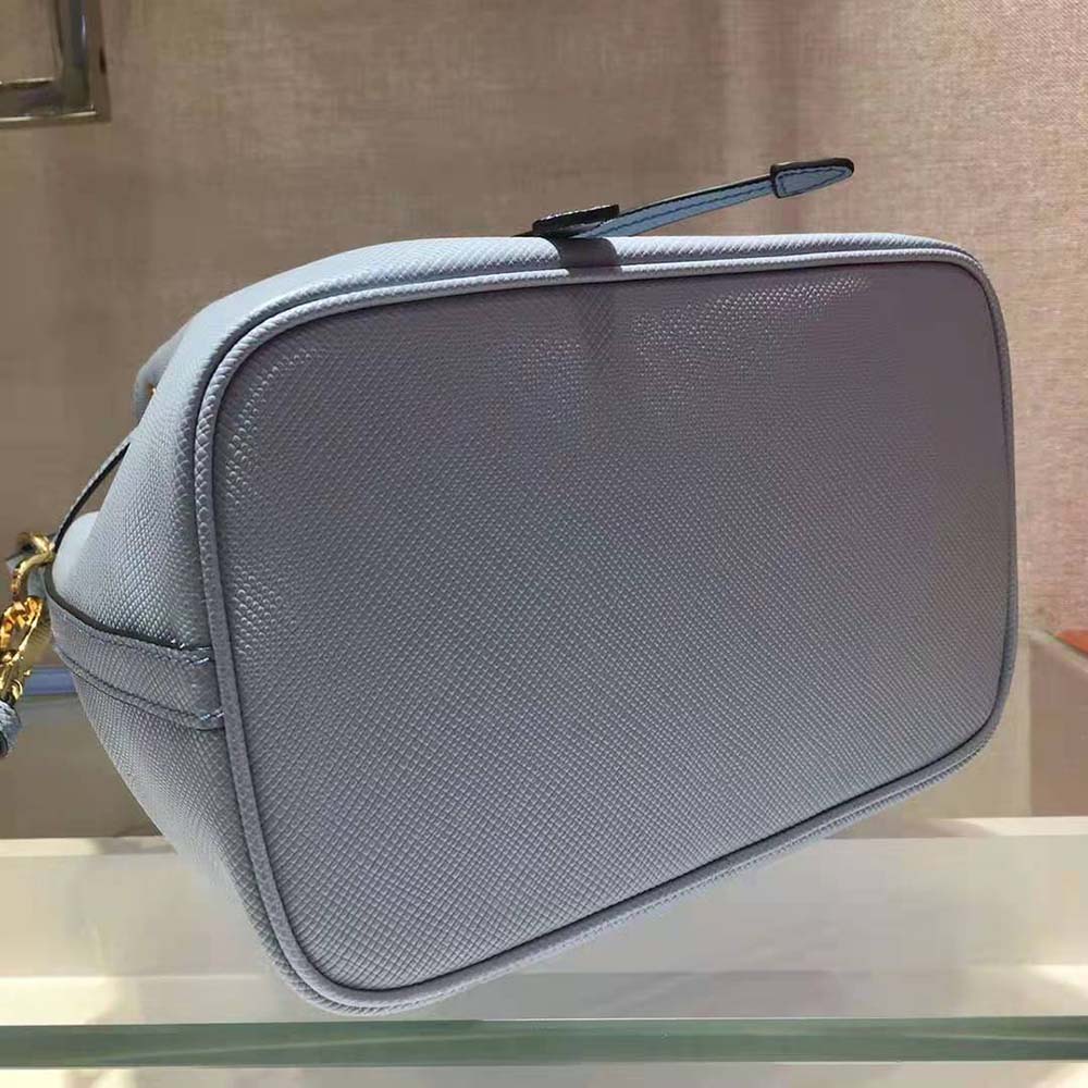 Prada Women Saffiano Leather Bucket Bag-Blue - image 6