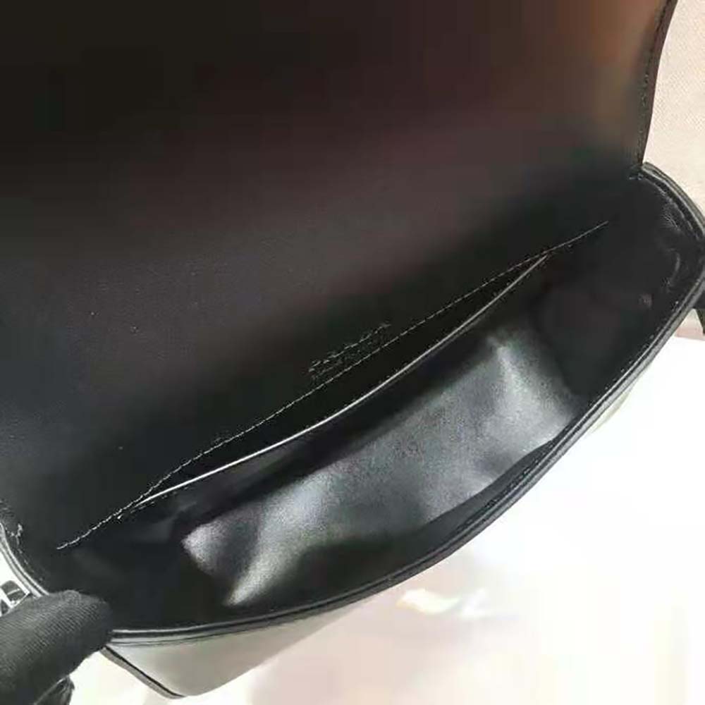 Prada Women Saffiano Leather Prada Ldentity Shoulder Bag-Black - image 7