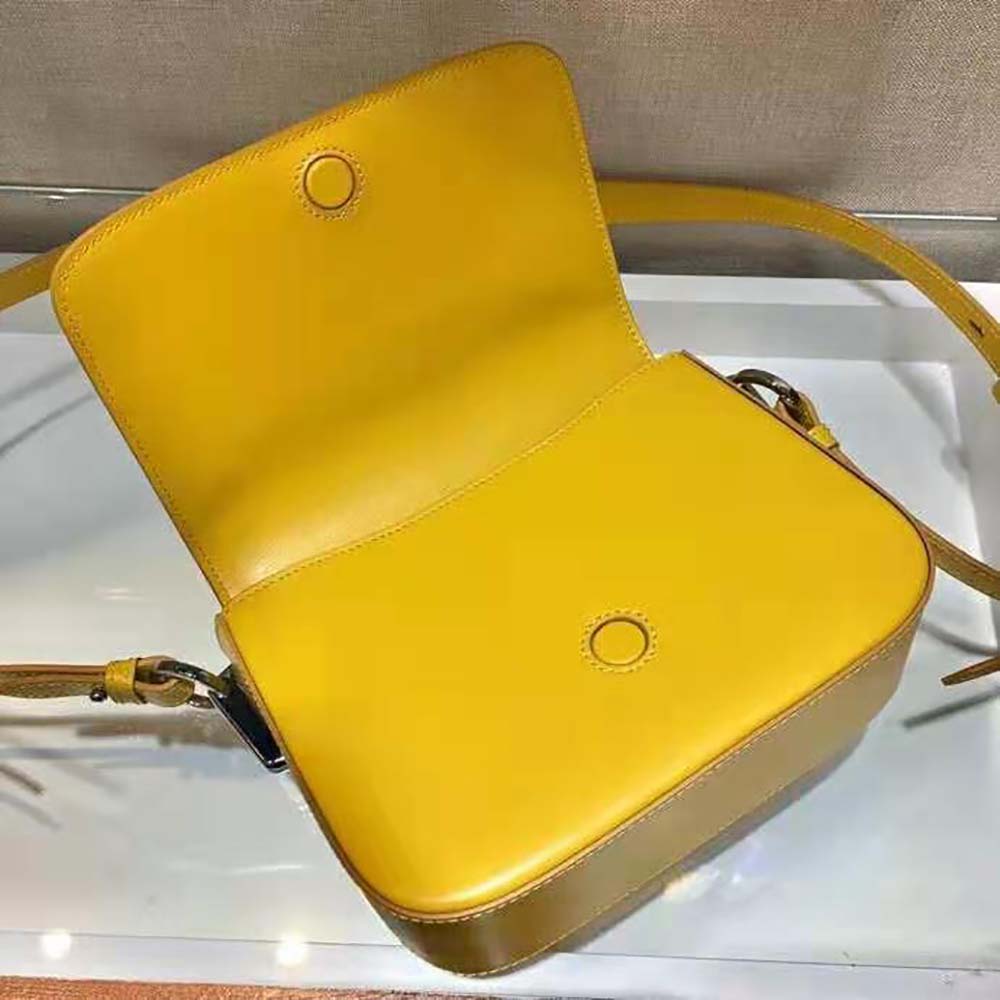 Prada Women Saffiano Leather Prada Ldentity Shoulder Bag-Yellow - image 7