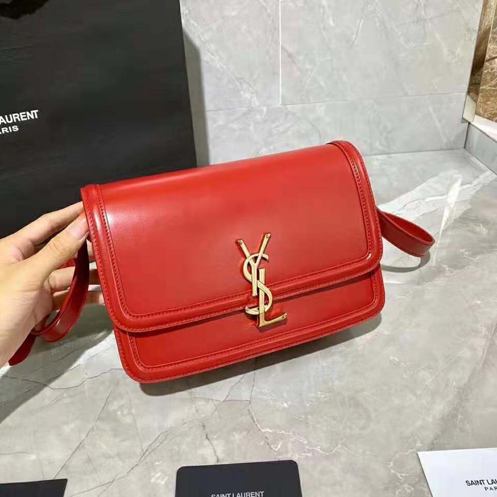 Saint Laurent YSL Women Solferino Medium Satchel in Box Saint Laurent Leather - image 4
