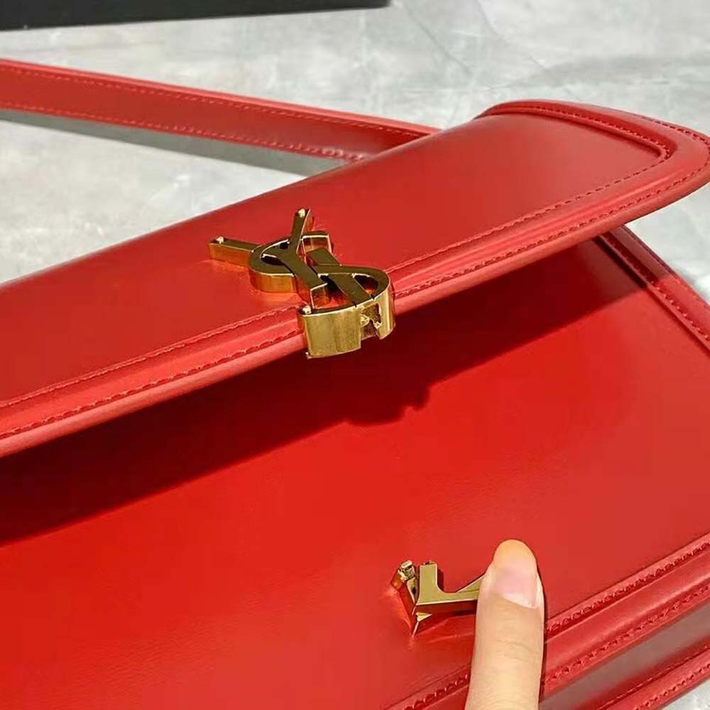Saint Laurent YSL Women Solferino Medium Satchel in Box Saint Laurent Leather - image 9