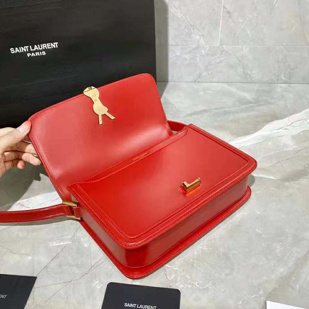 Saint Laurent YSL Women Solferino Medium Satchel in Box Saint Laurent Leather - image 7