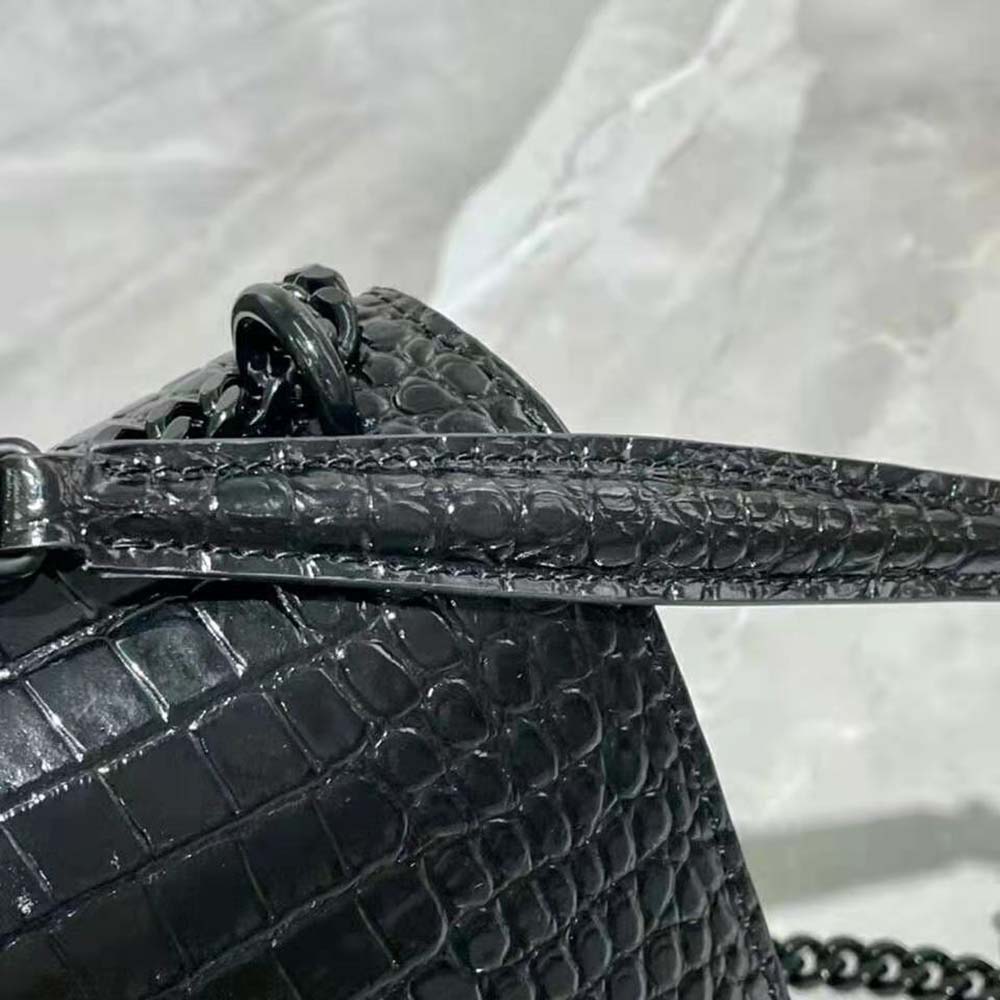 Saint Laurent YSL Women Sunset Medium in Crocodile Embossed Shiny Leather - image 7