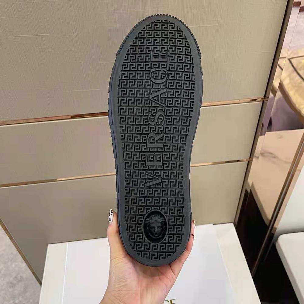 Versace Unisex Shoes Greca Logo Sneakers-Black - image 7