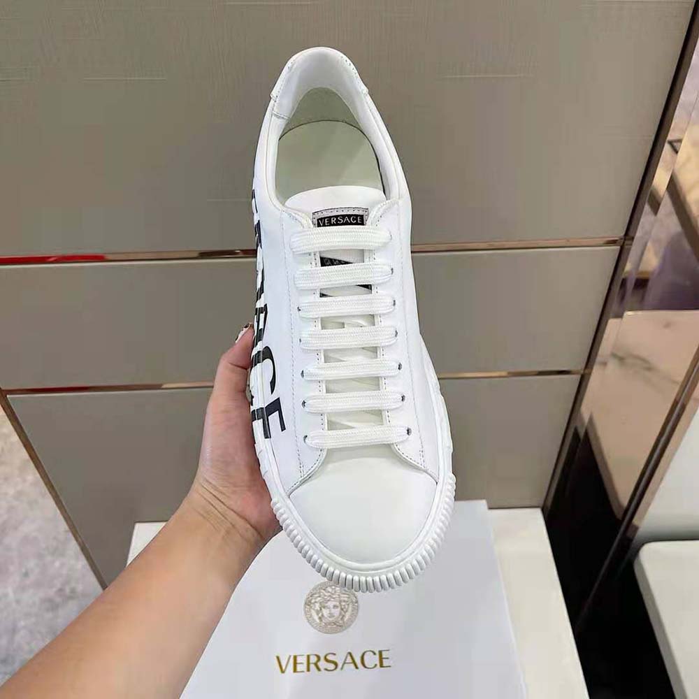 Versace Unisex Shoes Greca Logo Sneakers-White - image 6