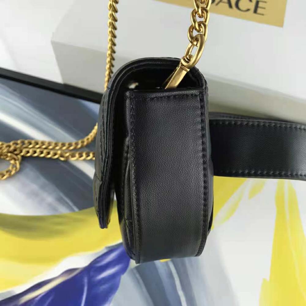 Versace Women Virtus Quilted Belt Bag in Calfskin Leather-Black - image 4