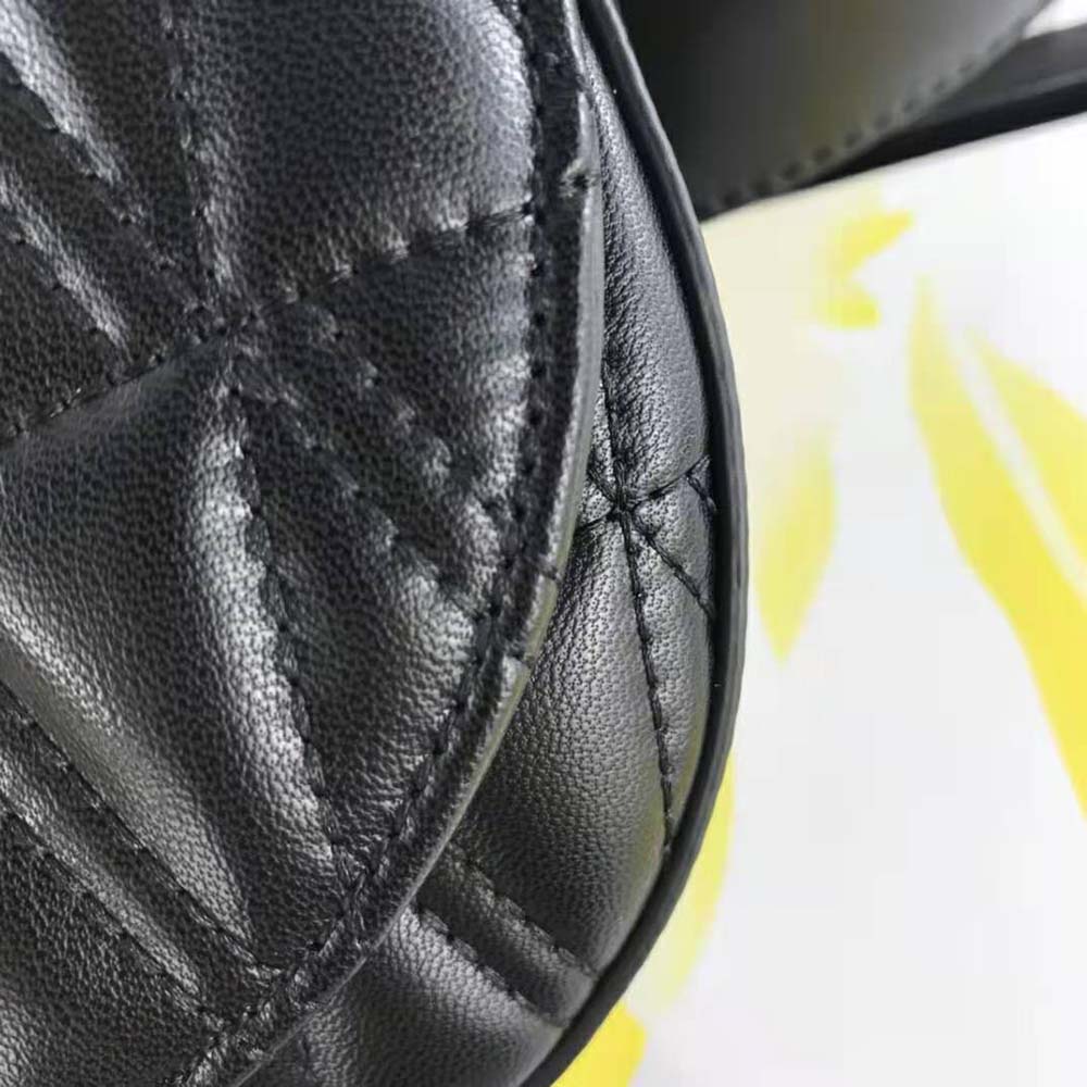 Versace Women Virtus Quilted Belt Bag in Calfskin Leather-Black - image 8