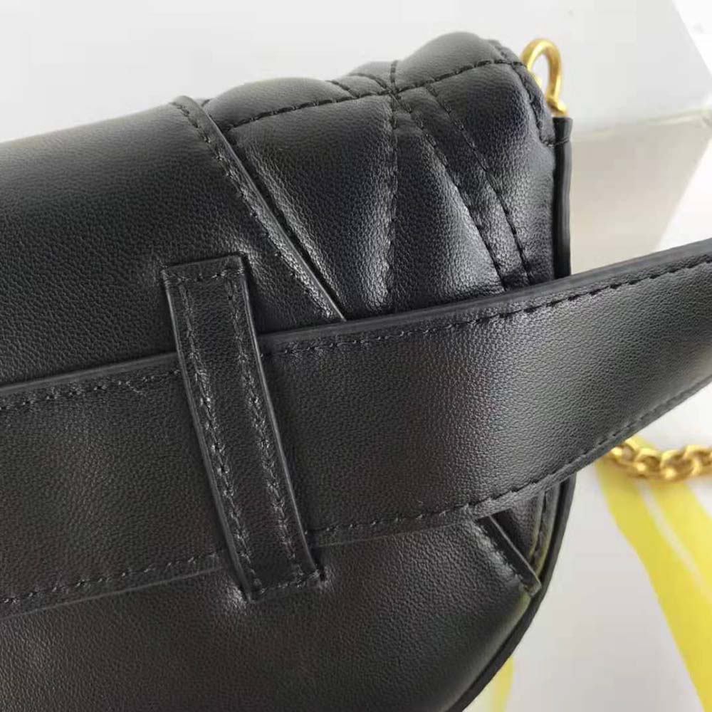 Versace Women Virtus Quilted Belt Bag in Calfskin Leather-Black - image 6