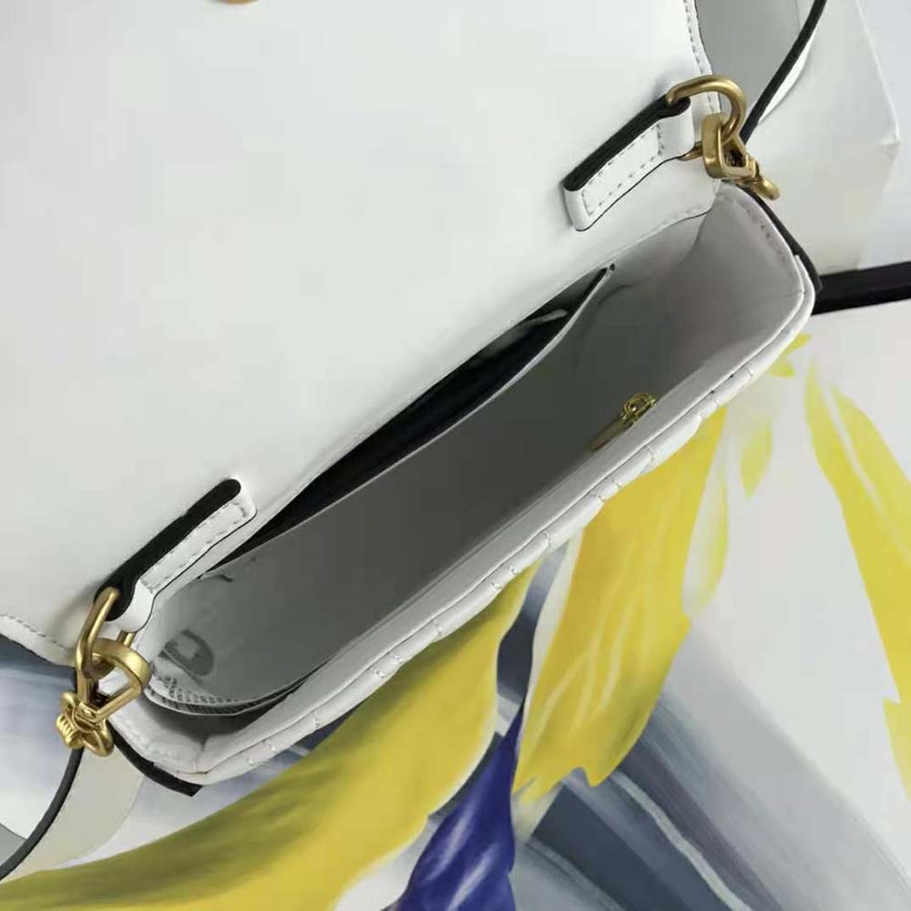 Versace Women Virtus Quilted Belt Bag in Calfskin Leather-White - image 5