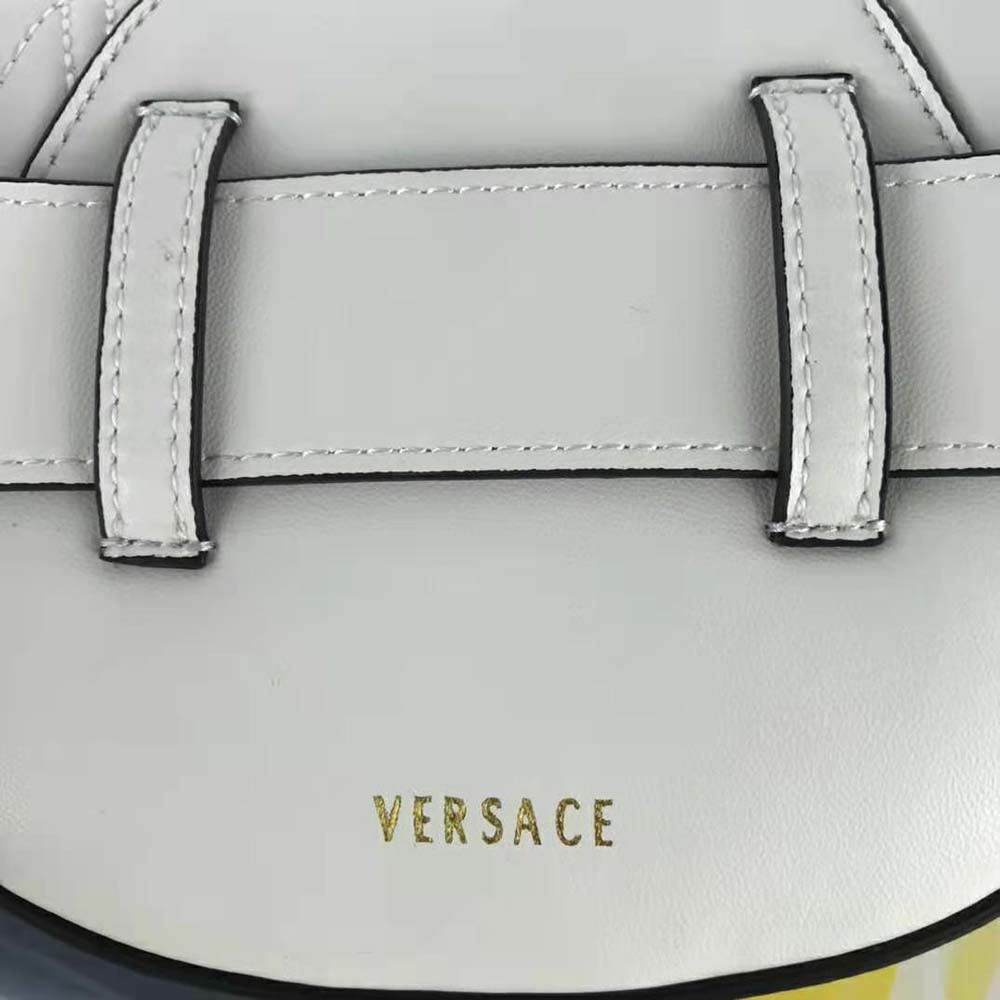 Versace Women Virtus Quilted Belt Bag in Calfskin Leather-White - image 7
