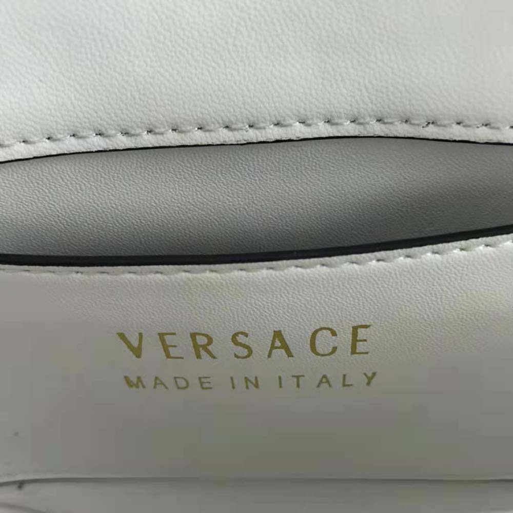 Versace Women Virtus Quilted Belt Bag in Calfskin Leather-White - image 6