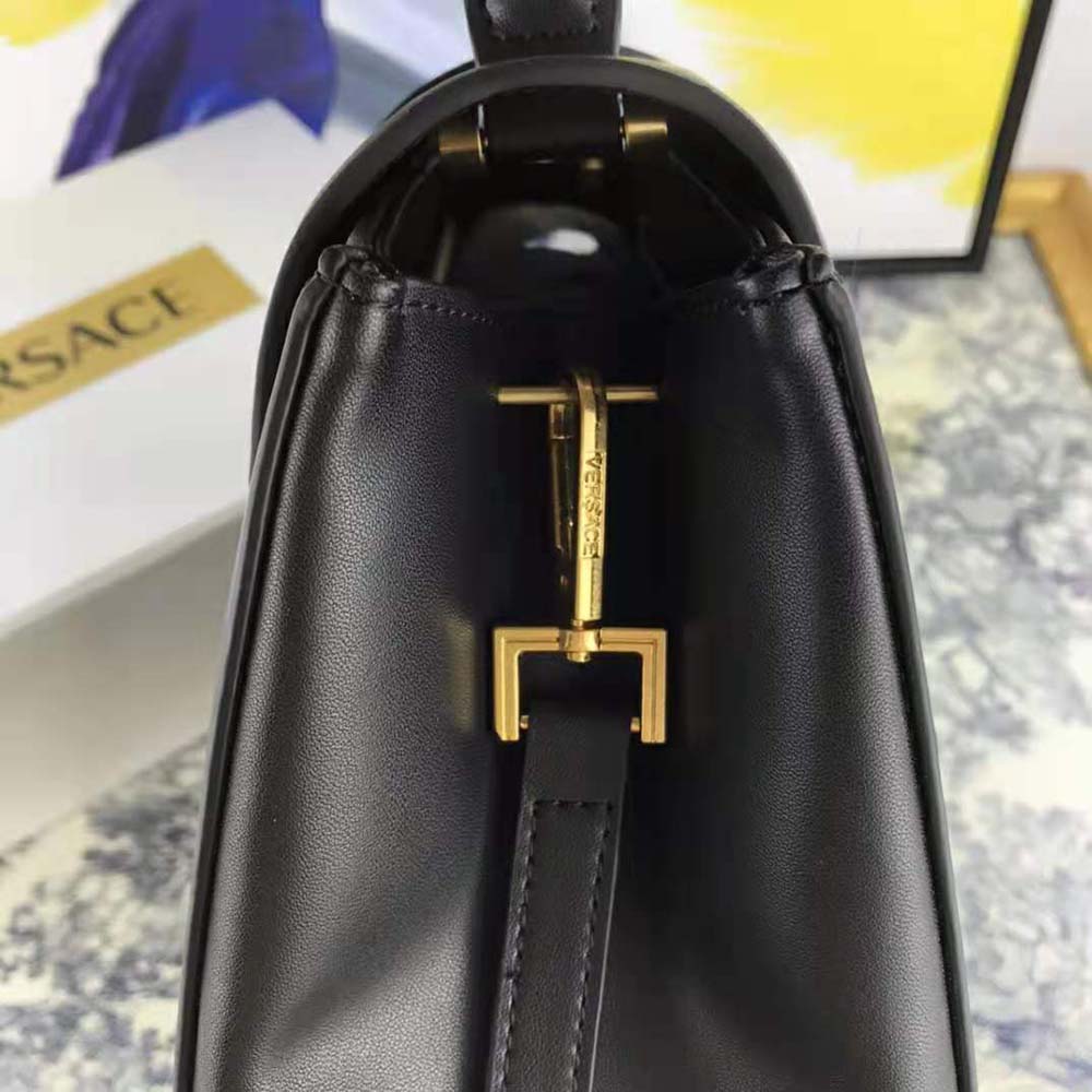 Versace Women Virtus Top Handle Bag in Calfskin Leather - image 6
