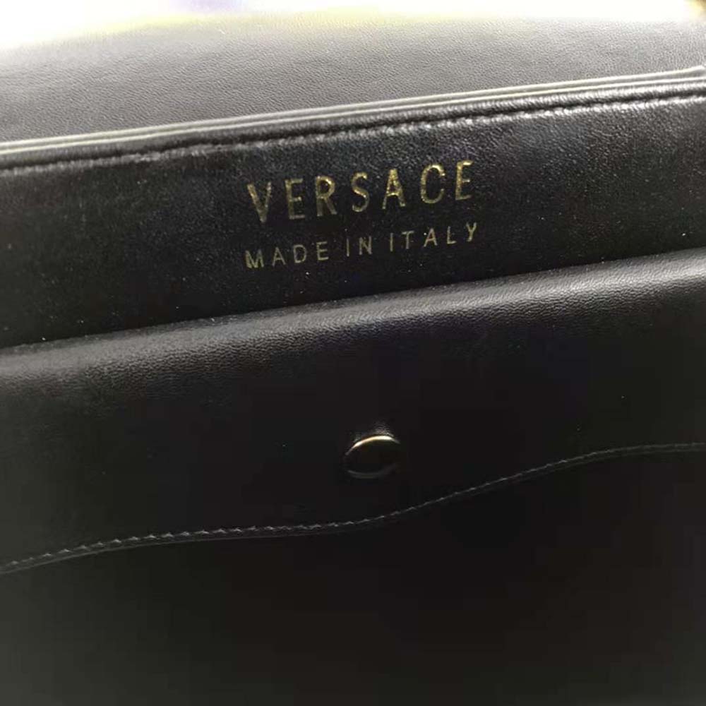 Versace Women Virtus Top Handle Bag in Calfskin Leather - image 7