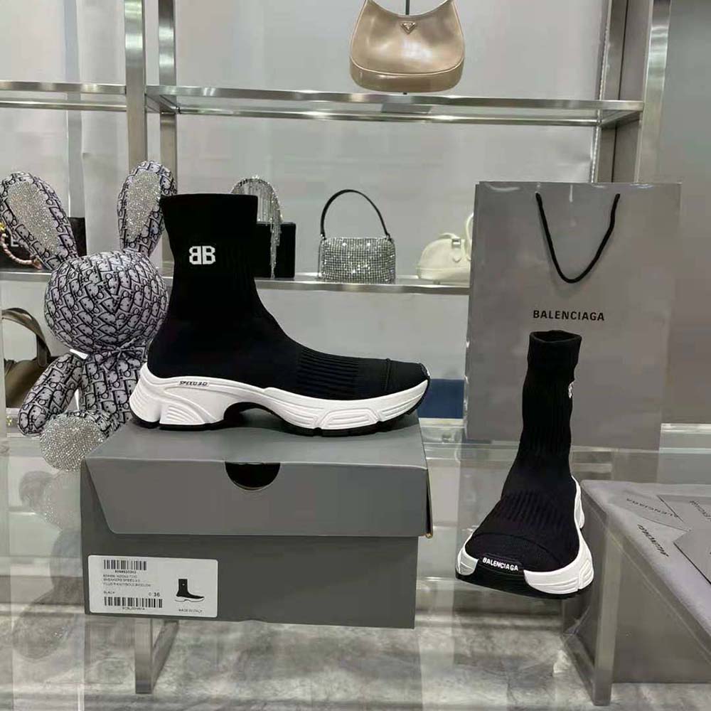 Balenciaga Women Speed 3.0 Sneaker in Black Recycled Knit - image 6
