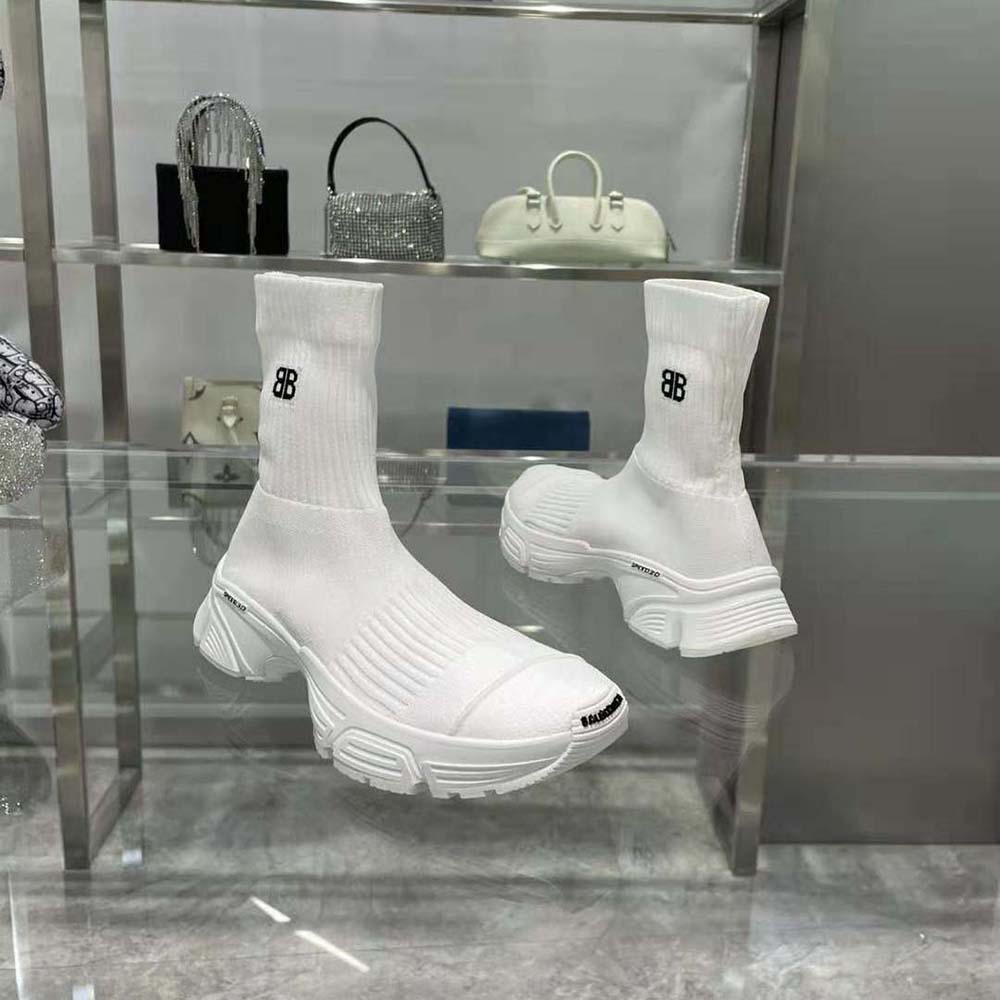 Balenciaga Women Speed 3.0 Sneaker in White Recycled Knit - image 5