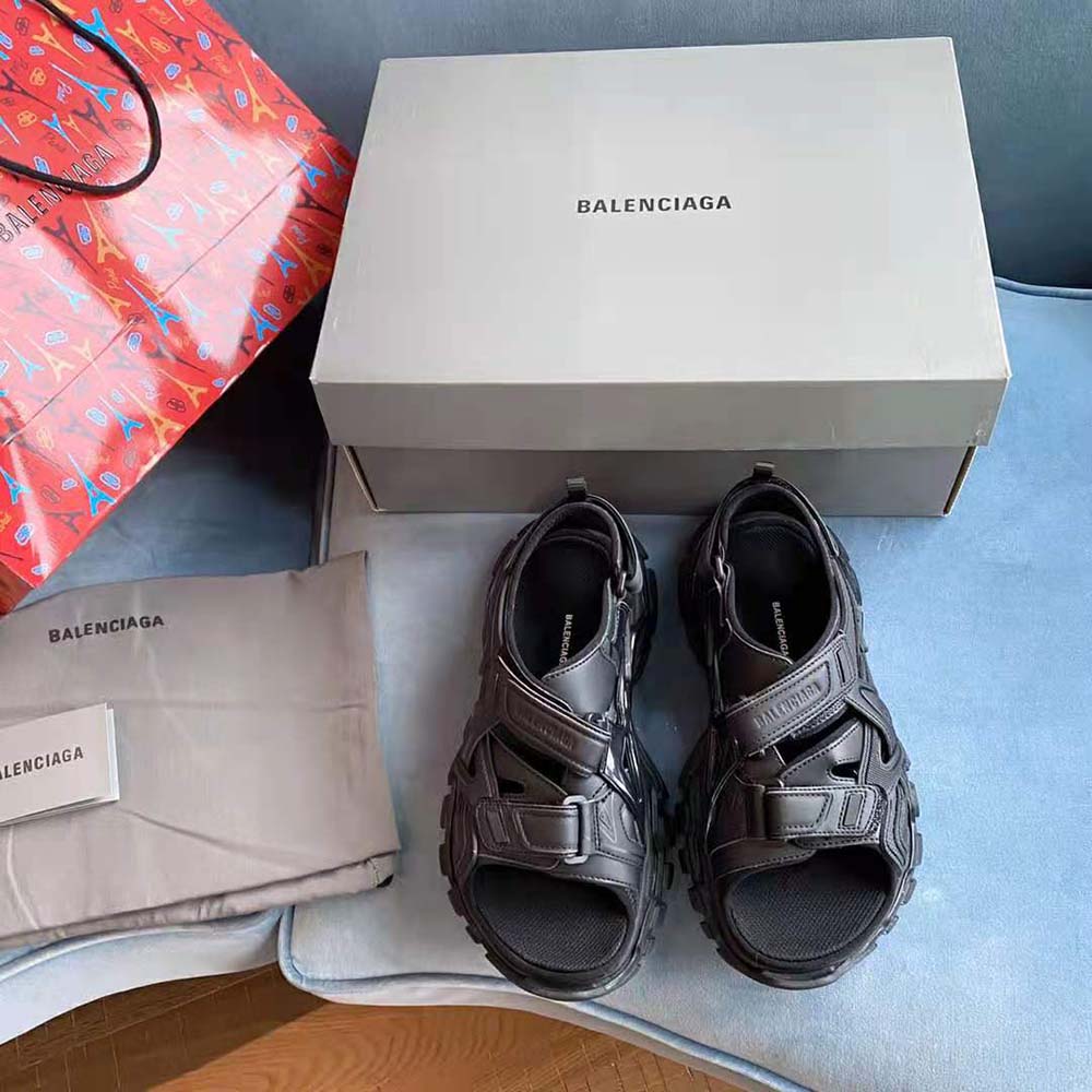 Balenciaga Women Track Sandal in Black Neoprene and Rubber - image 6