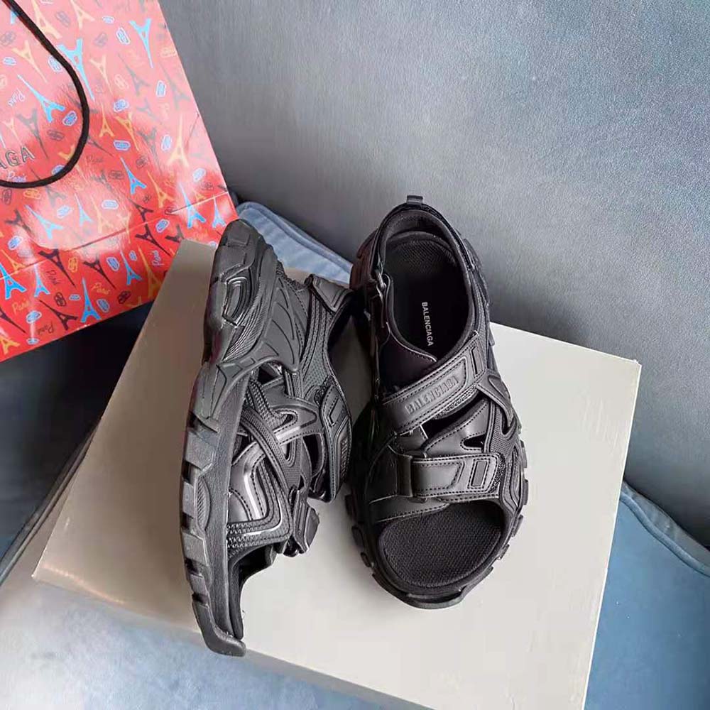 Balenciaga Women Track Sandal in Black Neoprene and Rubber - image 8