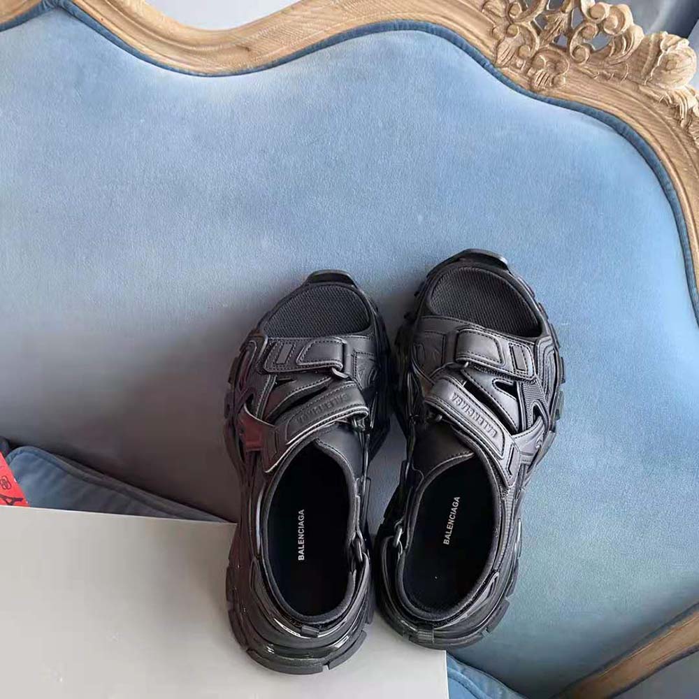 Balenciaga Women Track Sandal in Black Neoprene and Rubber - image 4