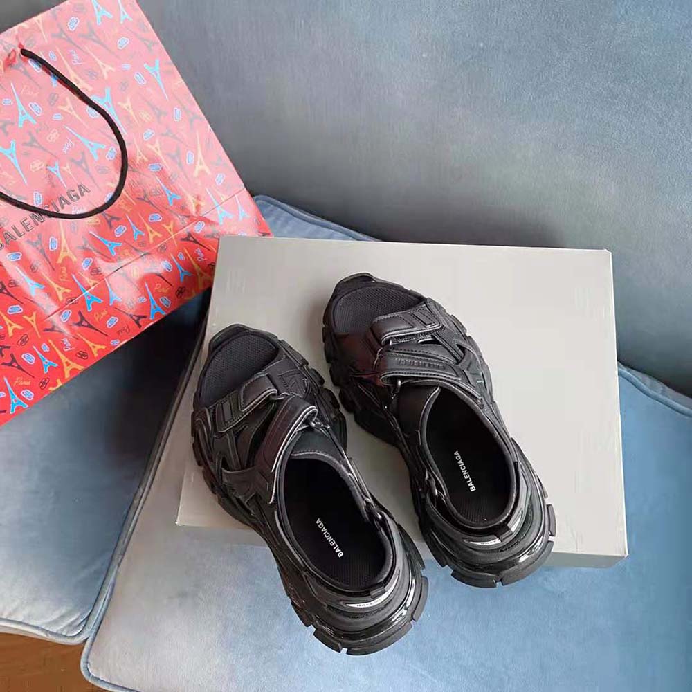 Balenciaga Women Track Sandal in Black Neoprene and Rubber - image 5