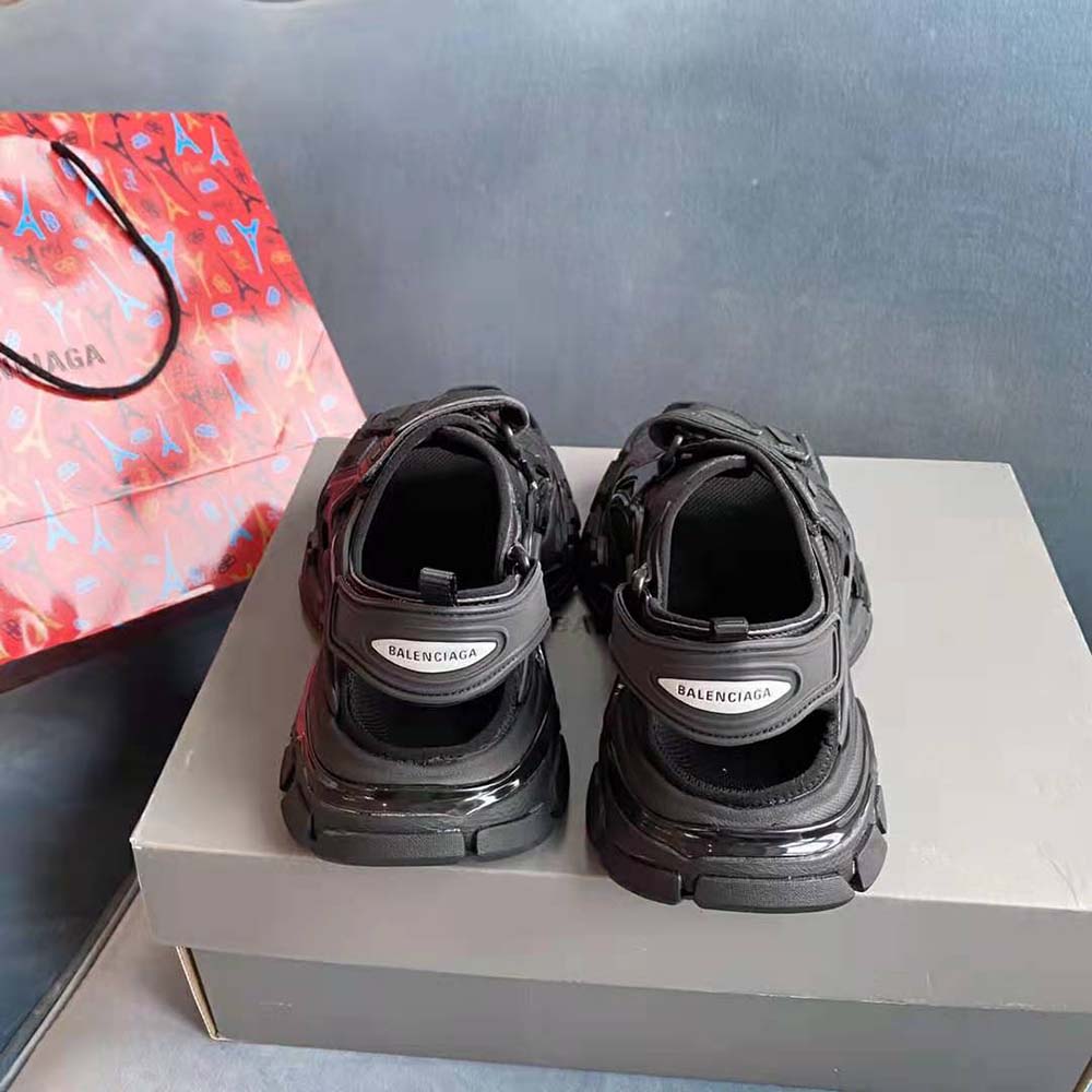 Balenciaga Women Track Sandal in Black Neoprene and Rubber - image 9
