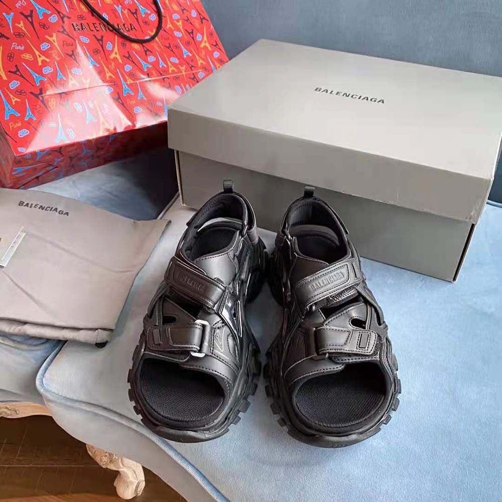 Balenciaga Women Track Sandal in Black Neoprene and Rubber - image 7