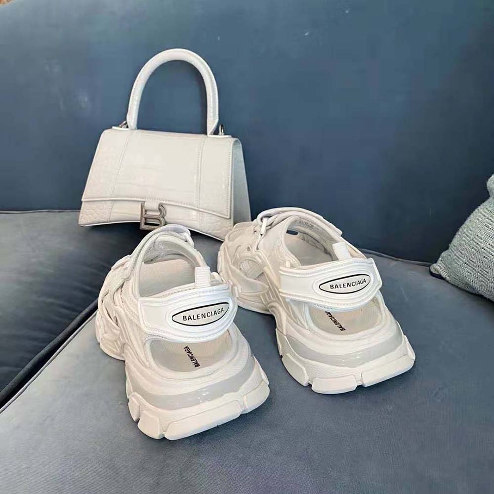 Balenciaga Women Track Sandal in White Neoprene and Rubber - image 6