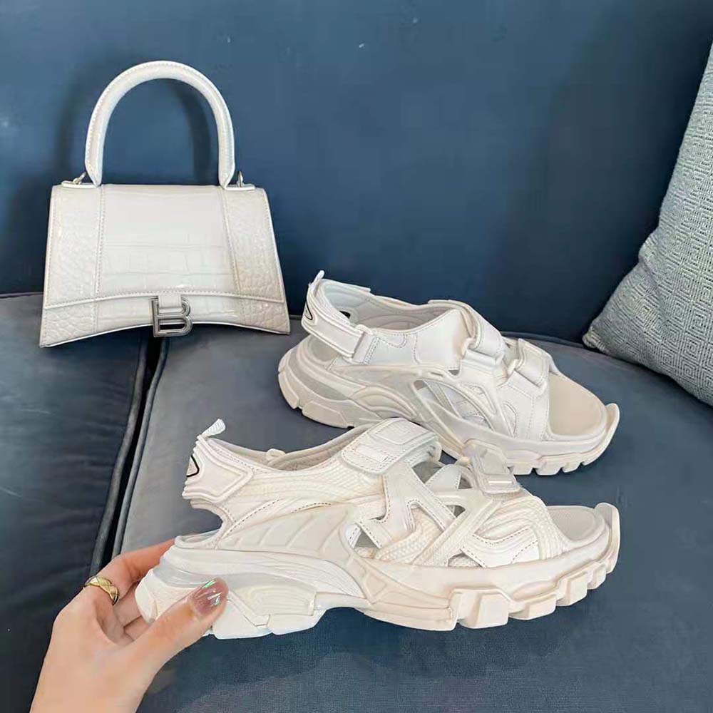 Balenciaga Women Track Sandal in White Neoprene and Rubber - image 5