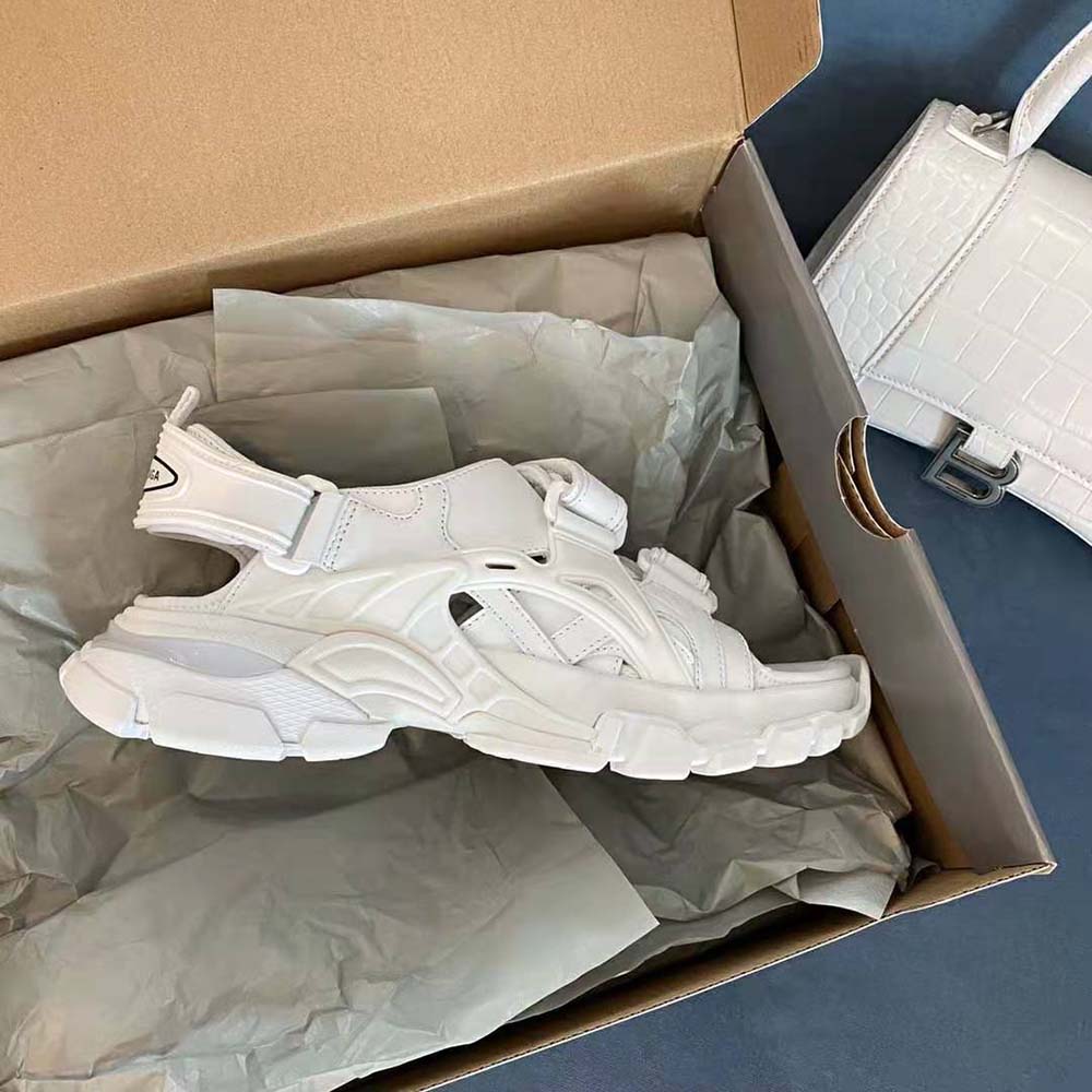 Balenciaga Women Track Sandal in White Neoprene and Rubber - image 10