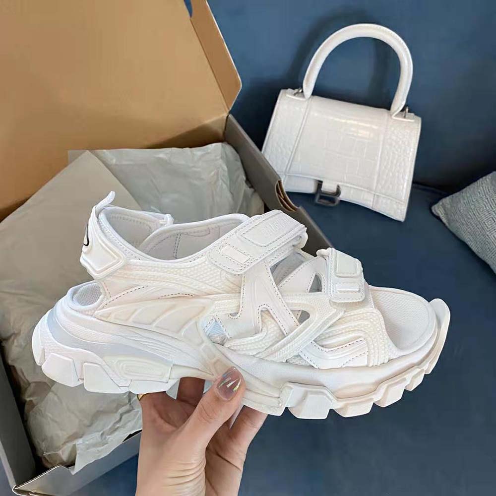 Balenciaga Women Track Sandal in White Neoprene and Rubber - image 9