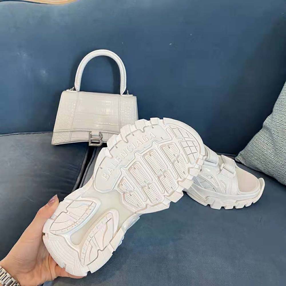 Balenciaga Women Track Sandal in White Neoprene and Rubber - image 7