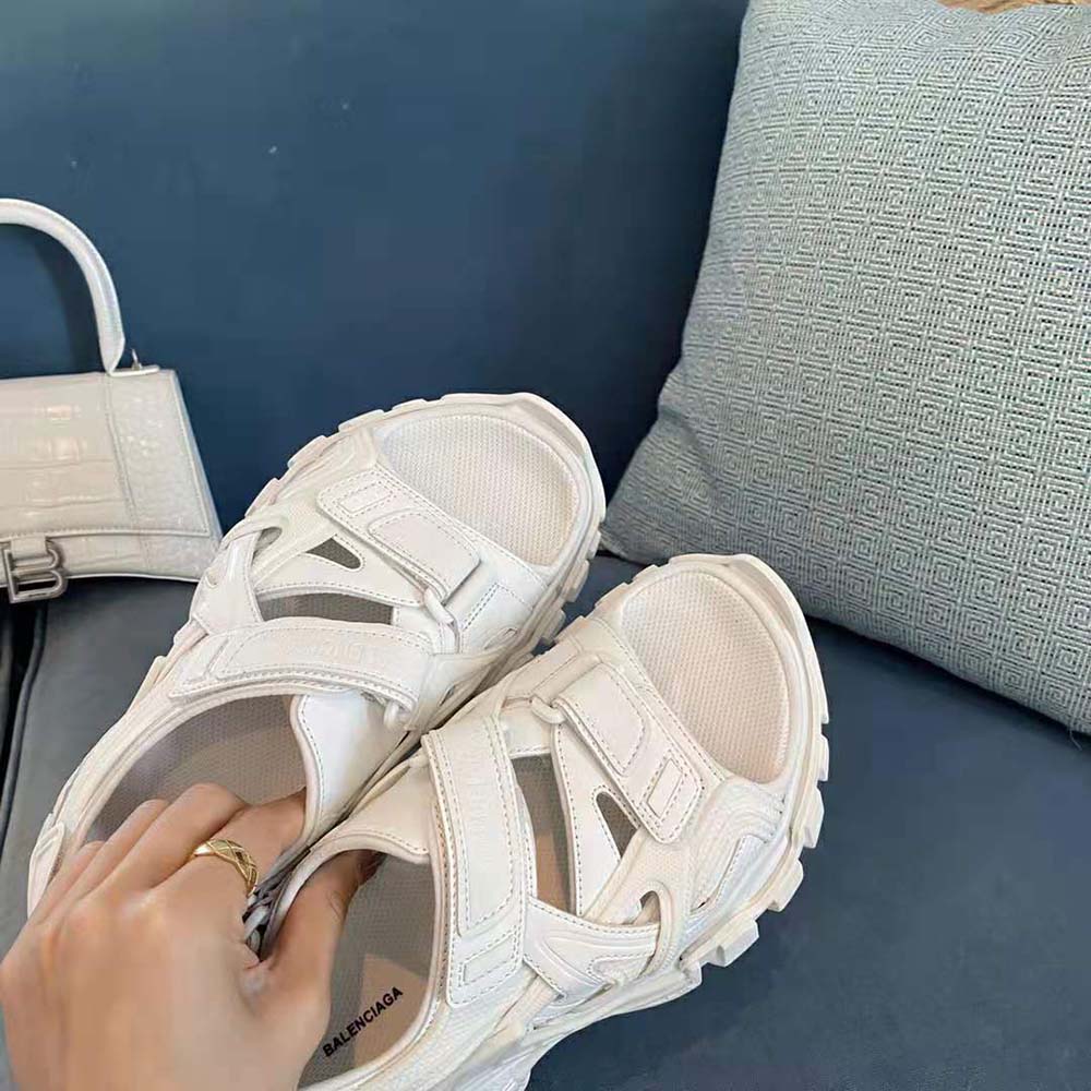 Balenciaga Women Track Sandal in White Neoprene and Rubber - image 8