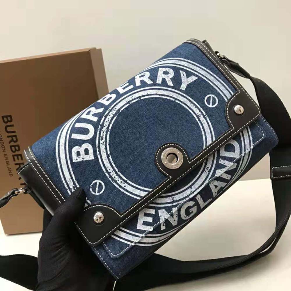 Burberry Women Logo Graphic Denim Note Crossbody Bag - image 4