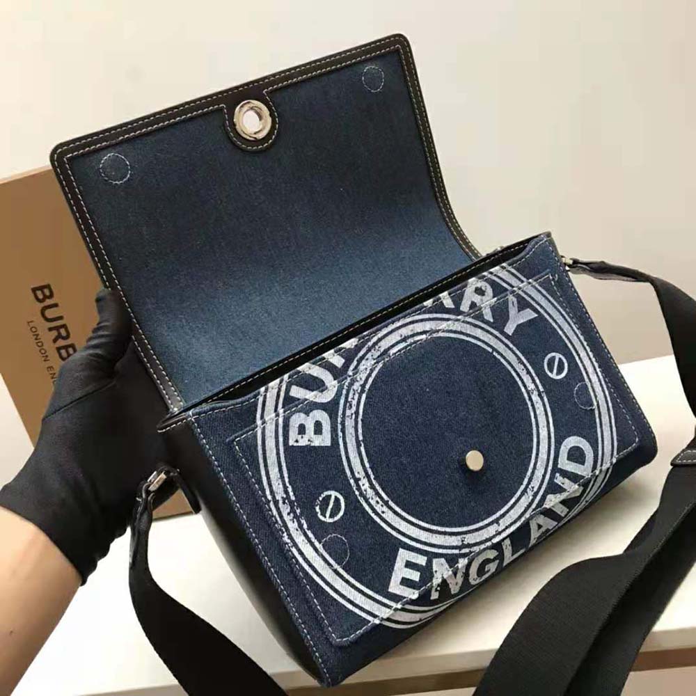 Burberry Women Logo Graphic Denim Note Crossbody Bag - image 5